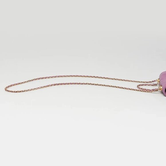 Chanel Purple Quilted Lambskin Shiny Lambskin Quilted Extra Mini Flap - Picture 9 of 11